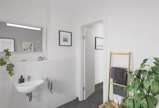 Komfortables Gäste-WC im Erdgeschoss