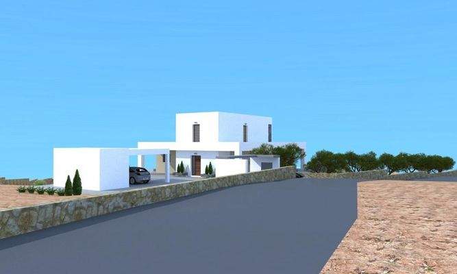 Kreta, Kokkino Chorio: Sofort bebaubares Grundstück mit Meerblick zu verkaufen