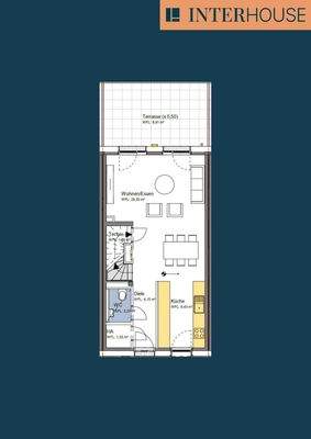Grundriss mit Terrasse