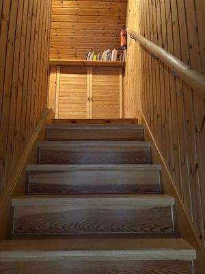 Aufgang in den ausgebauten Spitzboden