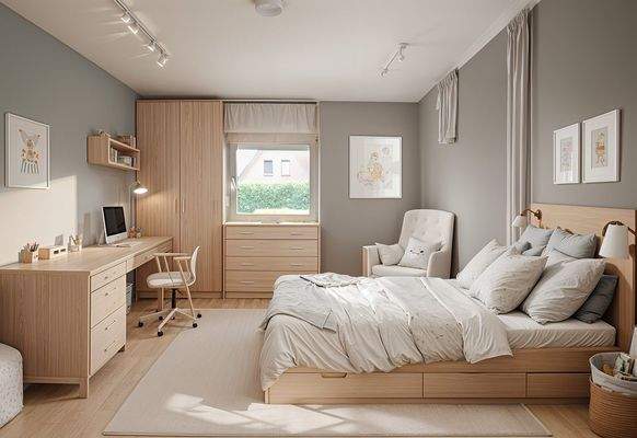 Haus Nr. 2: Schlafzimmer KI generiert