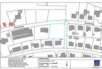 Lageplan Grundstück Uhlandstraße Bopfingen
