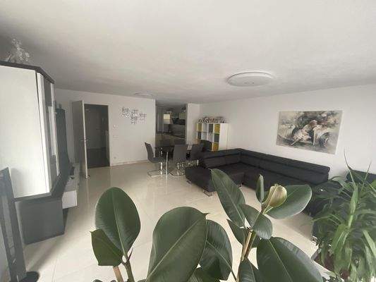 Wohnzimmer mit Küche