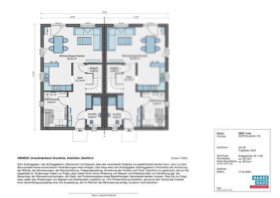 Grundriss EG - Haus B