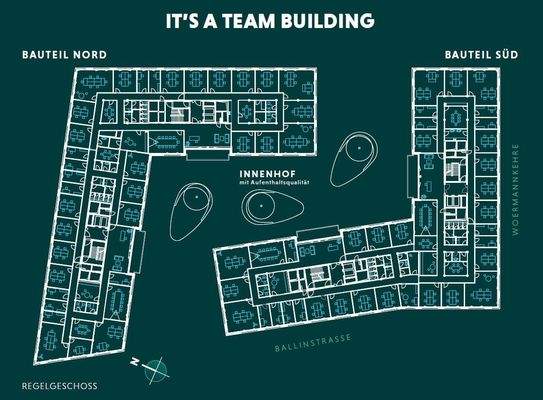 Grundriss Teambüros