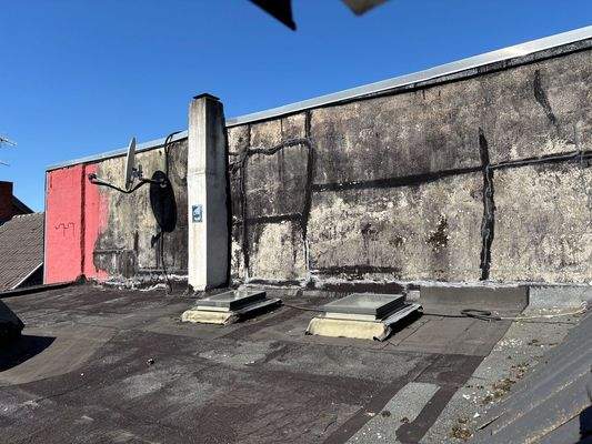 Flachdach über Diele OG