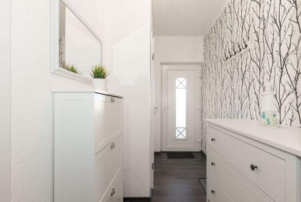 Der helle Eingangsbereich