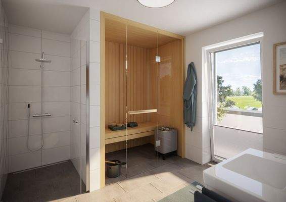 Wellnessbereich mit eigener Sauna
