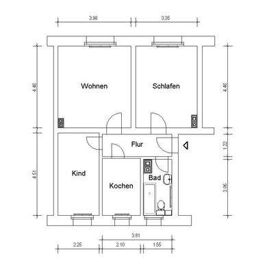 Wohnung verfügt über Balkon