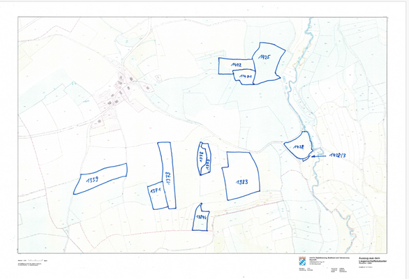 1351 - Lageplan Flurstücke Schönfeld