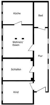 Gabelentzstraße 2a - 1. OG rechts - Grundriss