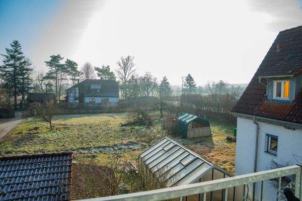 Aussicht vom Balkon auf Bauplatz 