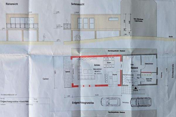 Grundriss Ansicht Neubau
