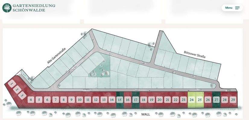 die letzten 3 Grundstücke sind verfügbar