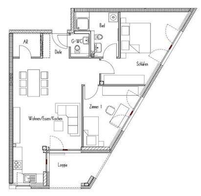 Wohnungsgrundriss Trier