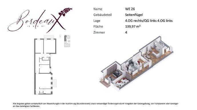 Exklusive Etagenwohnung mit 2 Eingängen und 2 Balkonen