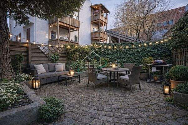 virtuell möblierter Garten