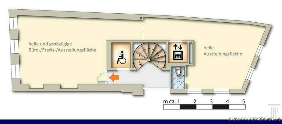 Grundriss-Skizze im I.OG - visualisiert
