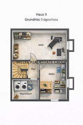 Grundriss Kellergeschoss - Haus II