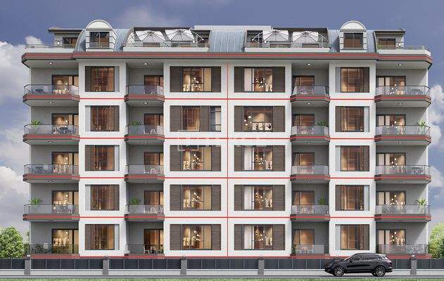 Apartments in a Complex Close to Sea in Alanya Mahmutlar Center