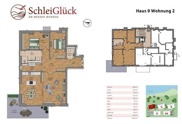 Grundriss und Lage Wohnung 2