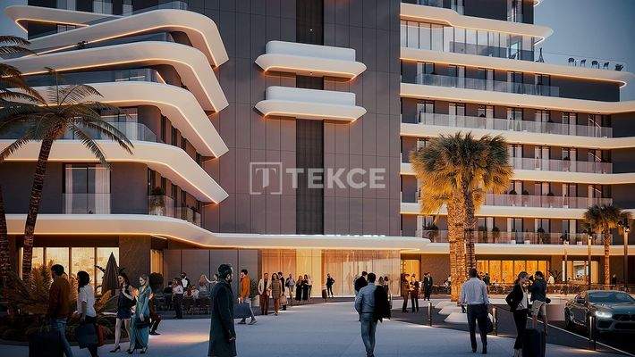 Apartments in a Secured Project with Pool in İzmir Konak