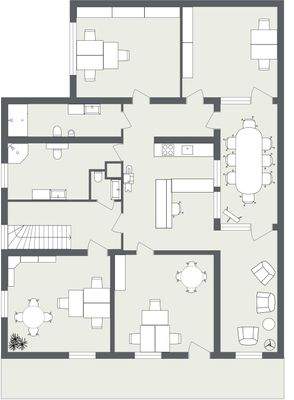 Grundriss 1.OG / Beispiel Büro