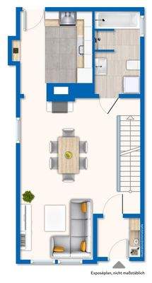 Grundriss / Skizze Erdgeschoss Vorderhaus