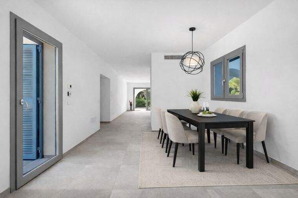 Essbereich mit Ausgang zum Pool - animiert