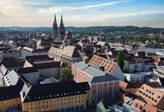 Luftbild Umgebung Dom Regensburg