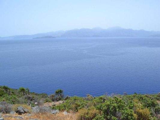 Kreta, Elounda: Großes, erstklassiges Grundstück in erster Meereslinie zu verkaufen