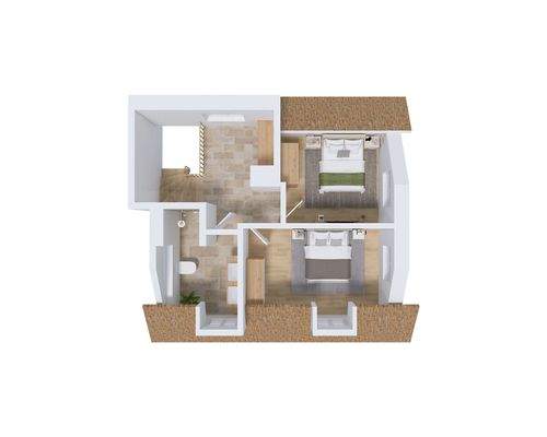 3D Grundriss Obergeschoss