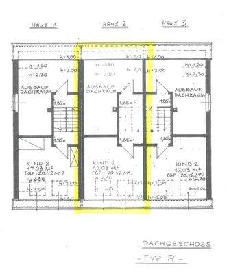 Grundriss Mittelhaus DG