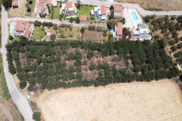 Kreta, Tavronitis: Schönes Grundstück mit Meerblick und hoher Baukapazität zu verkaufen