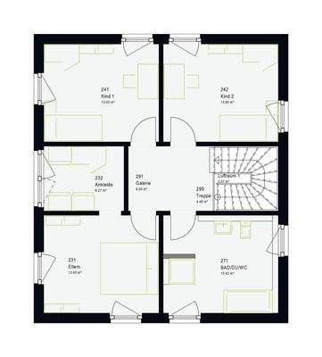 Grundriss Obergeschoss