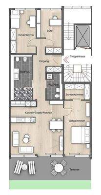 optional 4 Zimmer Wohnung Grundriss