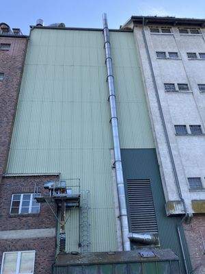 Nord-Ansicht Maschinenhaus zwischen Gebäude 1 und 2