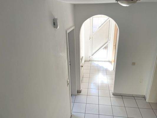 der helle Eingangsbereich