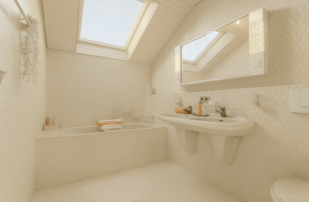 Badezimmer Beispeil beige gestrichen