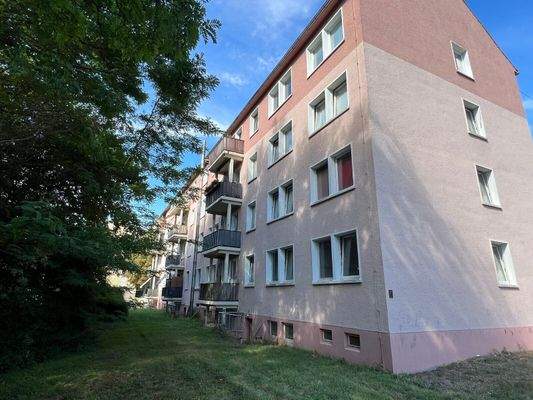 Objekt Weißandt Gölzau Rückseite; Straße der Chemiearbeiter 7-9