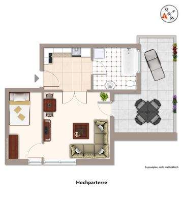 Grundriss bspmöbliert