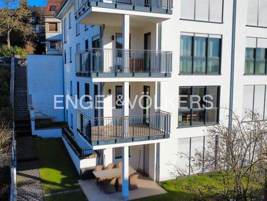 Hinteransicht des Hauses