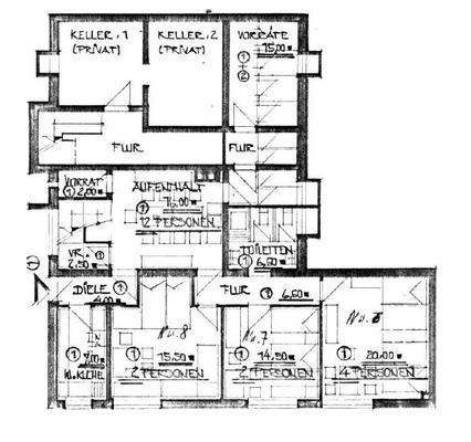 Grundriss Kellergeschoss (ohne Maßstab)