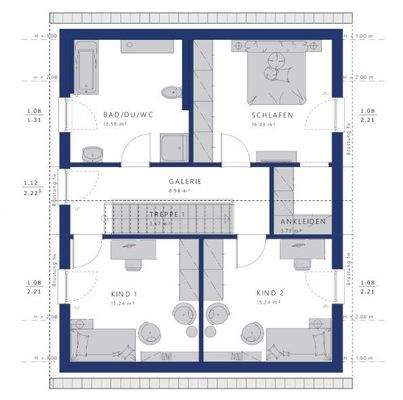 Highlicht ist die Galerie und die großen Kinderzimmer