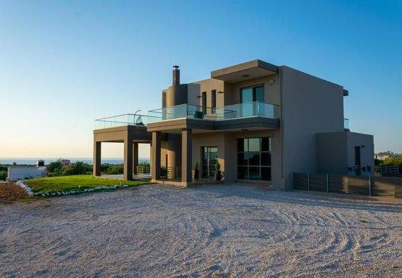 Kreta, Agios Onoufrios: Neu erbaute Villa mit perfektem Meerblick zu verkaufen