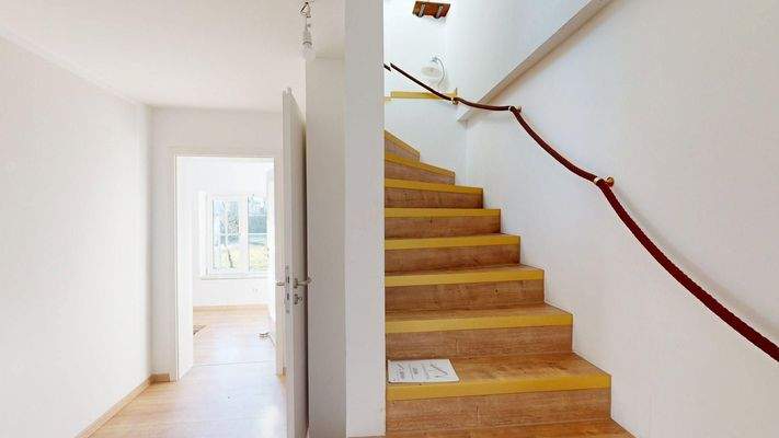 Treppe in die obere Etage