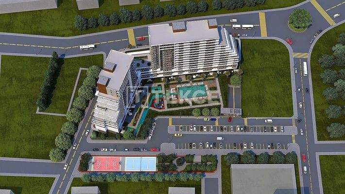 Apartments in a Complex with Pool and Close to the Metro in İzmir