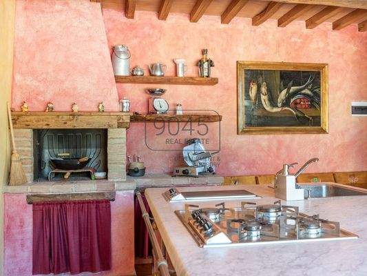 Exklusives toskanisches Landhaus mit Panoramablick auf die Türme von San Gimignano