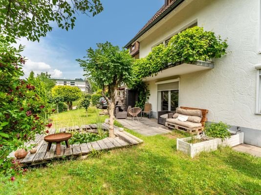 Ansicht Garten / Terrasse der Einliegerwohnung