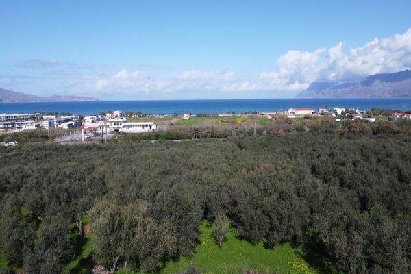 Kreta - Kaloudiana: Schönes Grundstück mit Berg- und Meerblick